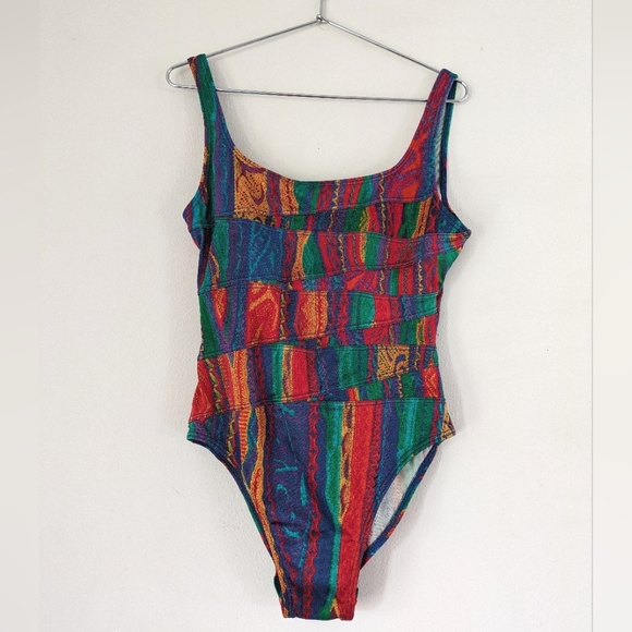 NWT Vintage COOGI Women's Scoop Back Swimsuit And Matching Wrap Skirt - Picture 2 of 14